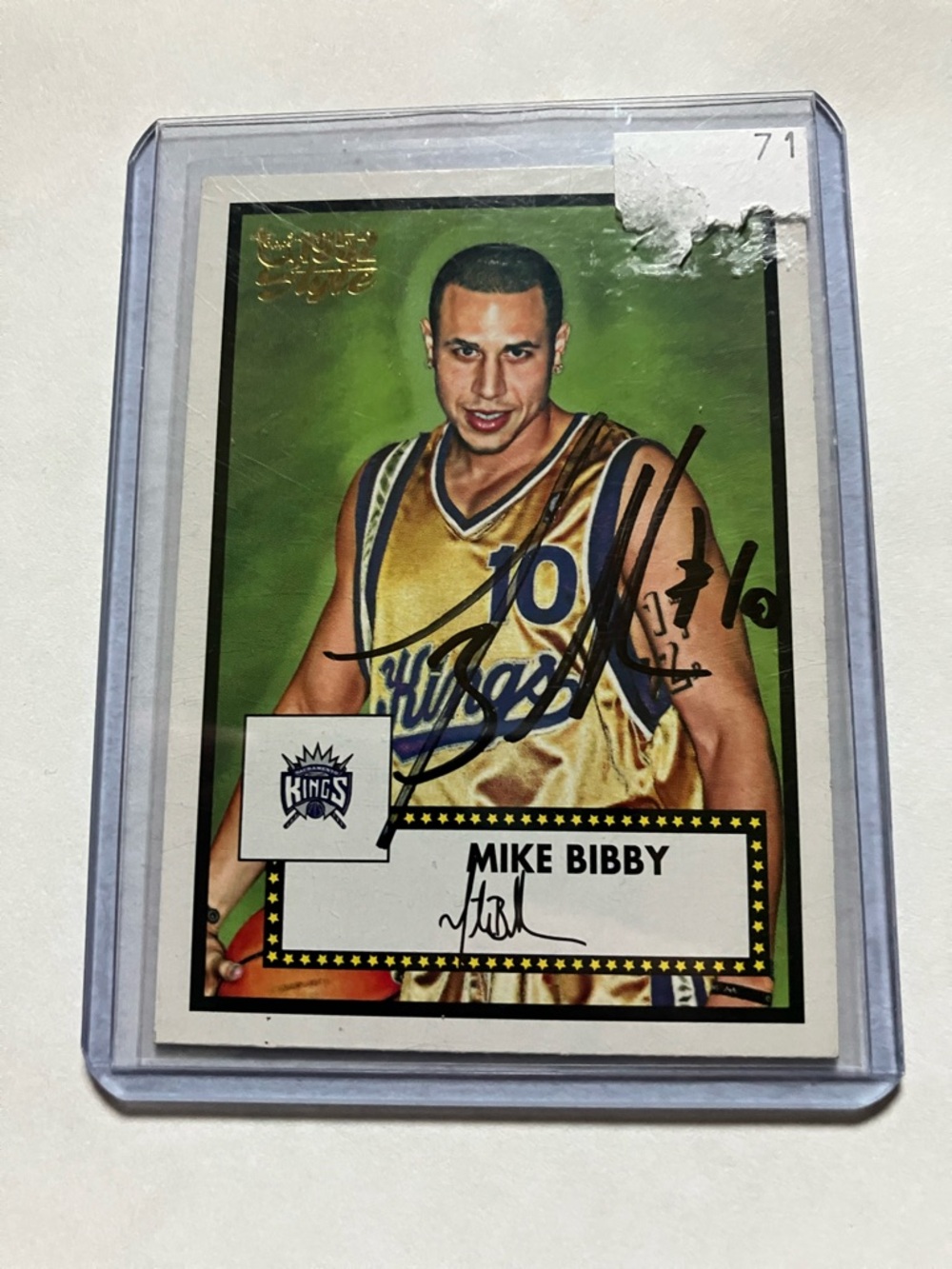 2006 Topps Mike Bibby Sacramento Kings AUTOgraphed Basketball Card NM+